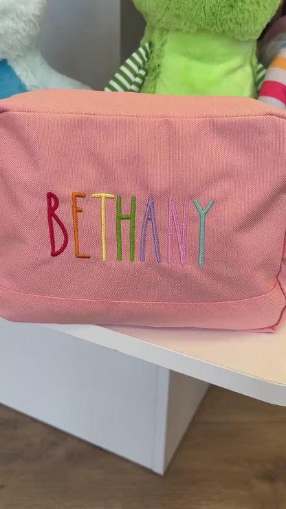 Personalised Kids Wash Bag – Custom Name Toiletry Bag for Girls & Boys | Travel Pouch | Sleepover Bag | Birthday Gift for Children